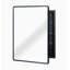 Armoire-miroir noire à cadre mural ou encastré en métal 24 po x 30 po