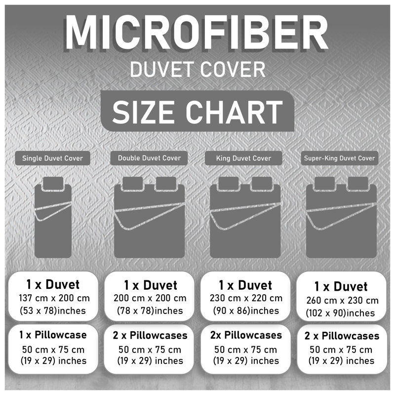 Polyester Geometric Shapes Duvet Cover with Pillowcases, UK Kingsize - DE 230 x 220 cm