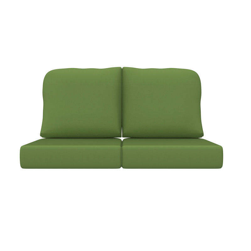 Amala Sunbrella® Indoor/Outdoor Loveseat Cushion, Light Green Sunbrella®