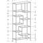 Bibliothèque, bibliothèque, étagère, H 72 po, bureau, chambre à coucher, verre trempé transparent, métal-609259039