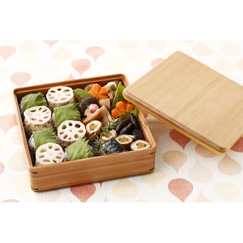 Boîte carrée bento Bardugo, Brun