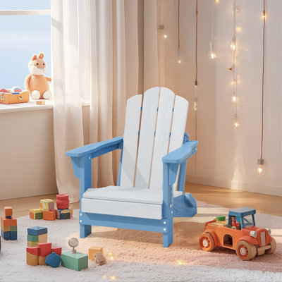 Kids’ Outdoor Adirondack Chair – HDPE, Weather-Resistant, Child-Size Patio Seating