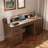 Farmhouse Office Desk With Charging Station, Storage Cabinet, Barn Door Design, File Drawer, Monitor Stand And Keyboard Tray-1594614559