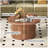 Coffee Table, Round Coffee Table With Storage & Sliding Tambour Door, 31.5" Fluted Center Table For Living Room, Small Space, Mid Century Modern, Walnut