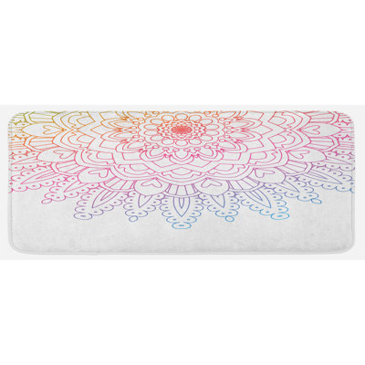Tapis de cuisine arc-en-ciel Mandala
