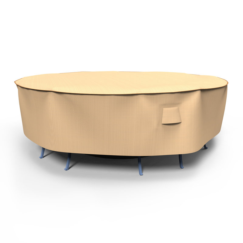 Housse pour ensemble de table et chaises d'extérieur Eduardo, Grande - 100 po de diamètre x 30 po de retombée