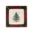 Christmas Tree TARTAN TIDBIT PLATES S/4 5"