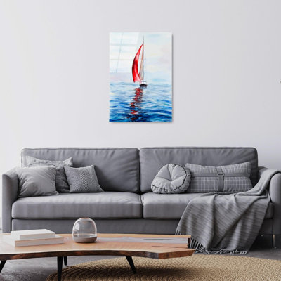 Élégante peinture décorative en verre trempé de 19,7 po x 27,6 po | 100% verre trempé, épaisseur: 0,16 pouce | Parfait pour la décoration intérieure, le salon et le bureau | Superbe œuvre d'art avec une esthétique moderne