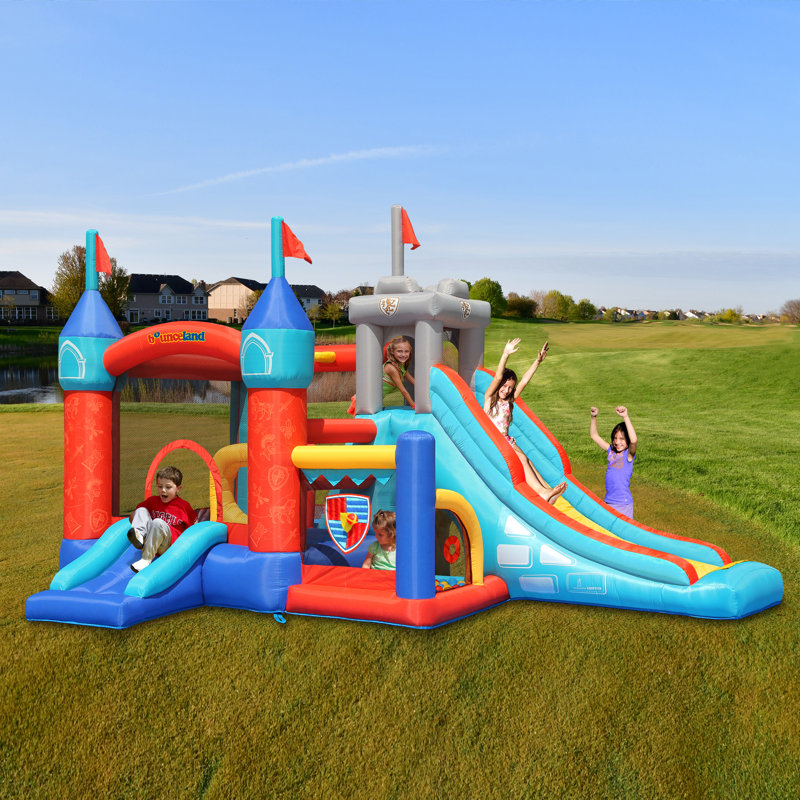 Medieval Castle Bounce House with Slide and Obstacle Course