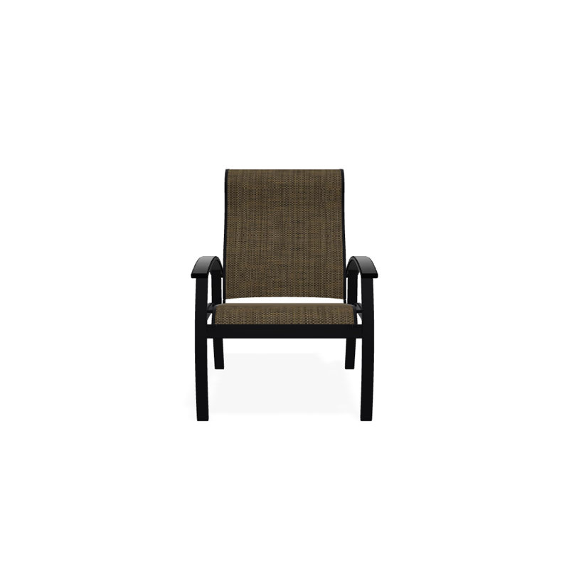 Chaise de patio Askar, Beacon taupe Sunbrella®, Noir, Noir texturé