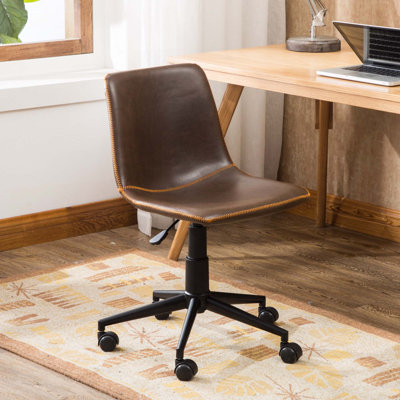 Chaise de bureau pivotante en faux cuir 360