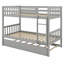 Lit superposé en bois avec lit gigogne, convertible en 2 lits simples individuels-815424710