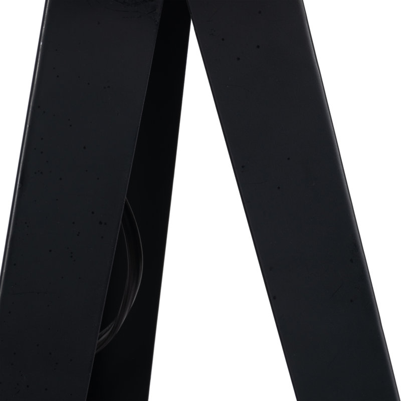Black Modern Set of Three Metal Table & Floor Tripod Lamps - 16" x 16" x 60"