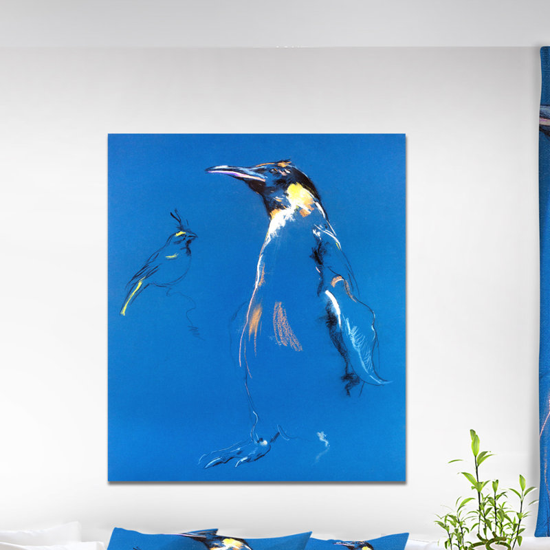 « penguin' », reproduction d’impression sur toile tendue, H 40 po x l 30 po x P 1,5 po