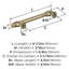 Poignée d'armoire champagne doré 5-1 / 16 po (128 mm) Winsome-81117083-108892001