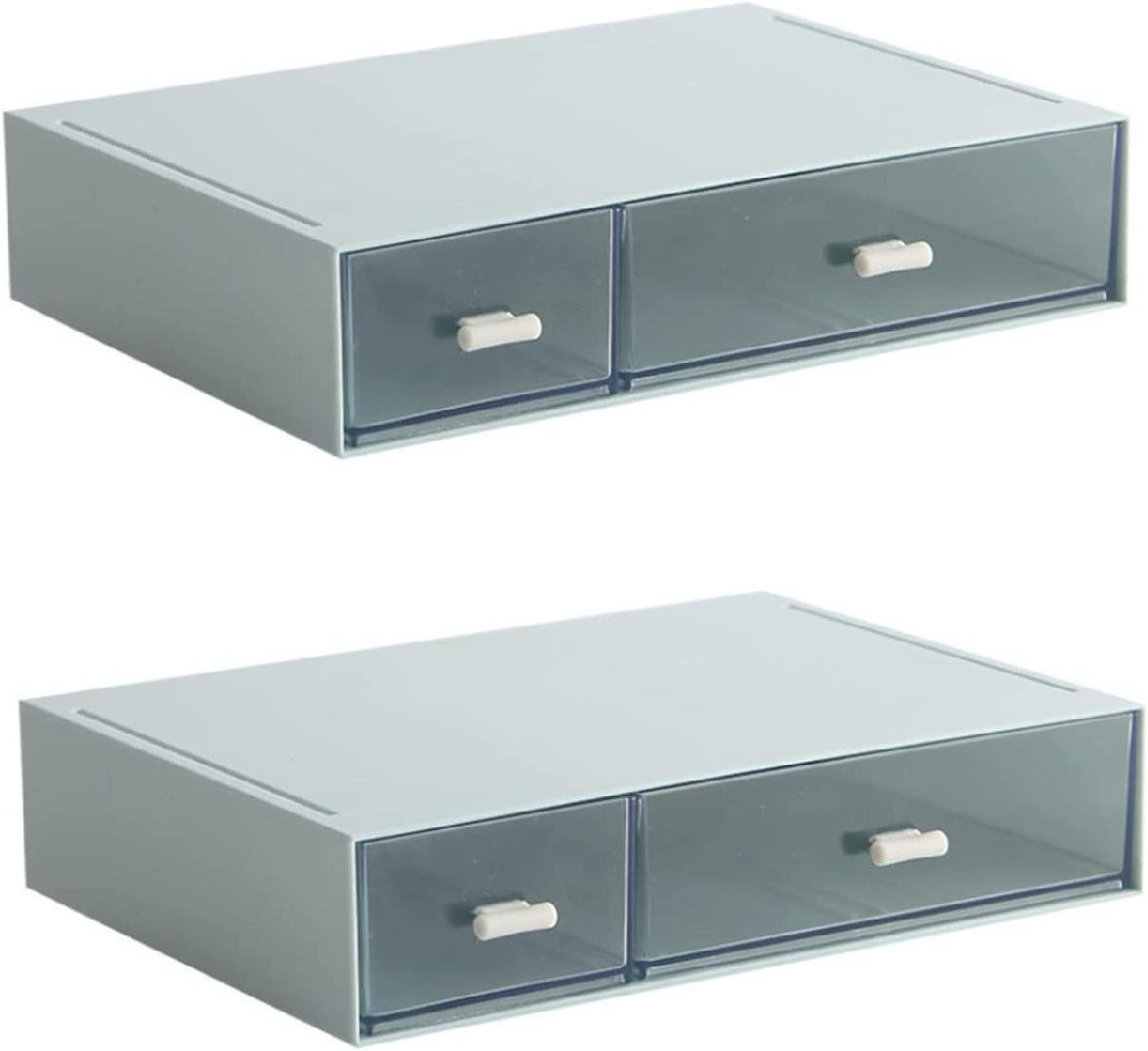 Jayd Plastic Stackable Desk Organizer with Drawers