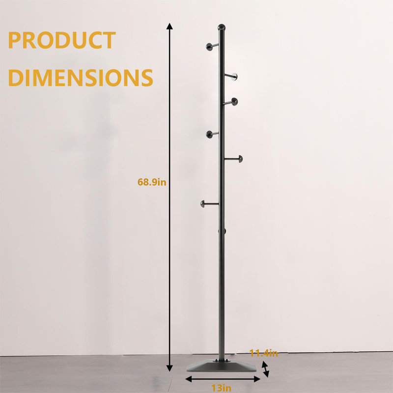 Coat Rack Freestanding, Black