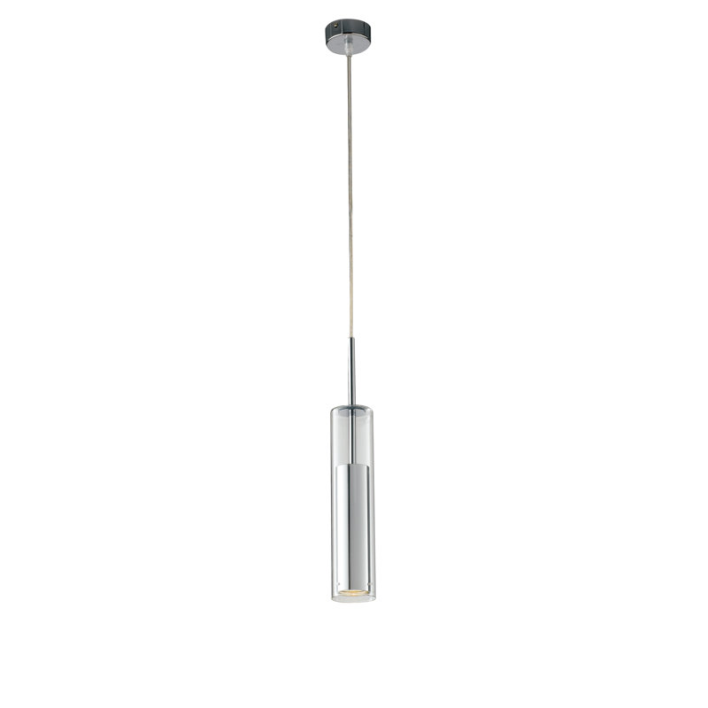 1 - Light Single Pendant, Chrome