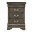 Charmante table de chevet traditionnelle grise-1016364564