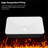 19"x12" White & Black Semi-Recessed Ceramic Bathroom Sink - Countertop Vessel Design