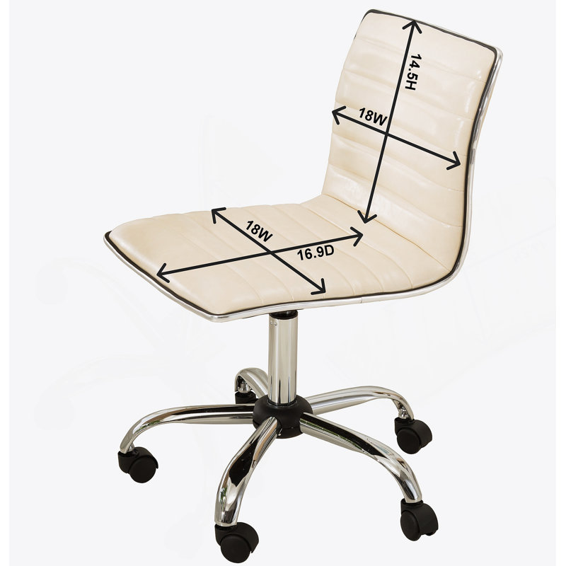 Penkridge Task Chair,Adjustable Air Lift Office Chair, White