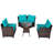 Cilegon 4 - Person Patio Conversation Set with Cushions-1173321860