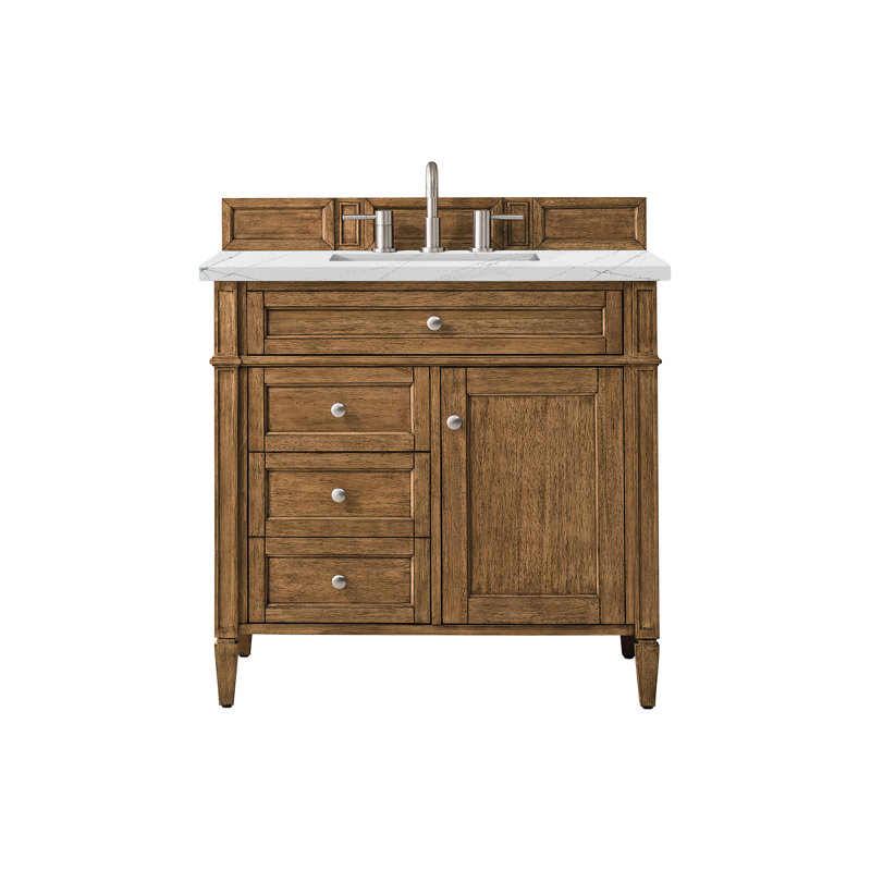 Brittany 36'' W Single Vanity, Ethereal Noctis, Saddle Brown, 8" Widespread