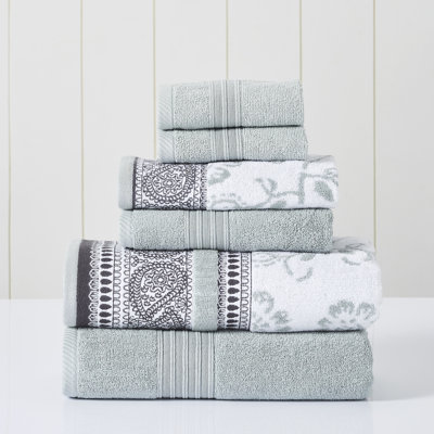  6 Piece 100% Cotton Towel Set