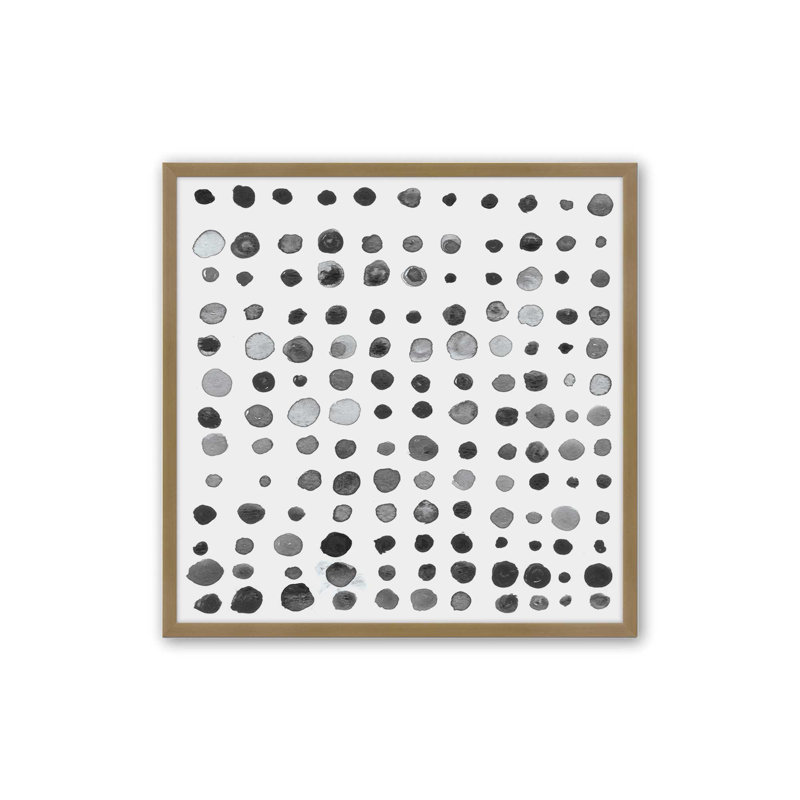 Commande en noir et blanc, reproduction sur toile, Or brossé, H 21,75 po x l 21,75 po