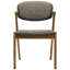 Table de salle à manger rectangulaire Mid-Century moderne en noyer foncé 5 pièces, quatre chaises d'appoint rembourrées brunes, table de 4 places assises, convient pour