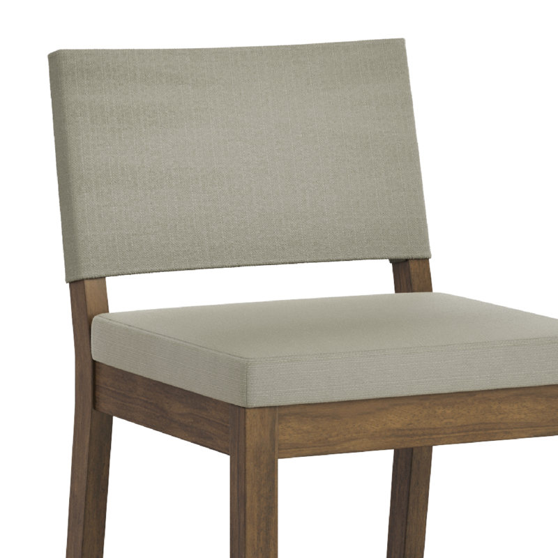 Tabouret tapissé, Gris clair naturel, Tabouret de bar (siège d'une hauteur de 29 po), 4