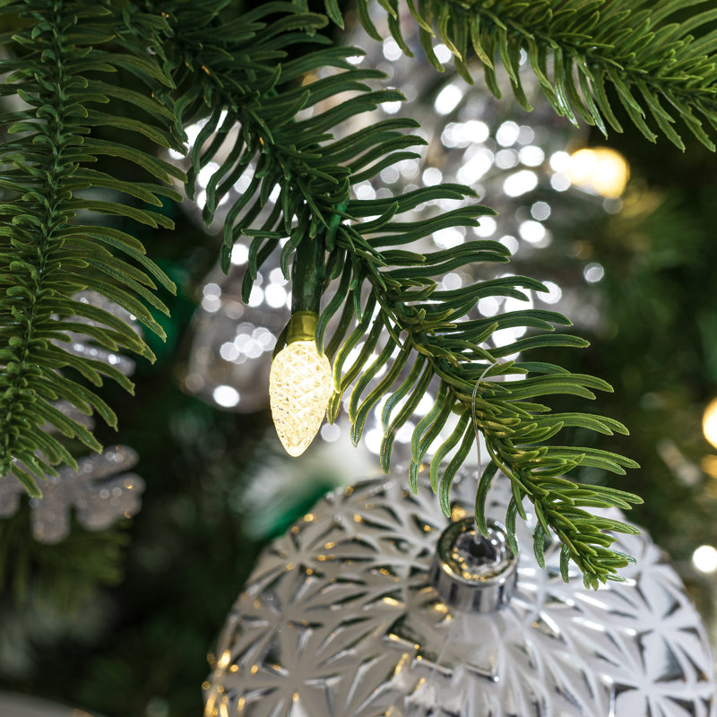 Sapin de Noël mince pré-éclairé, H 7,5 pi