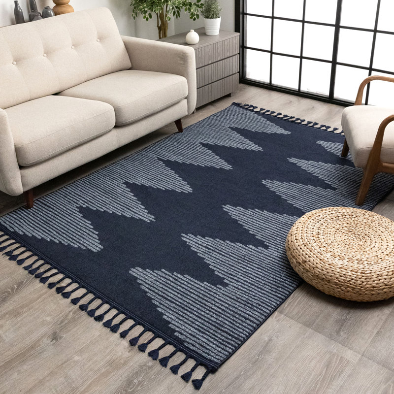 Loop-De-Loop Geometric Synthetic Area Rug, Rectangle 120 x 180cm