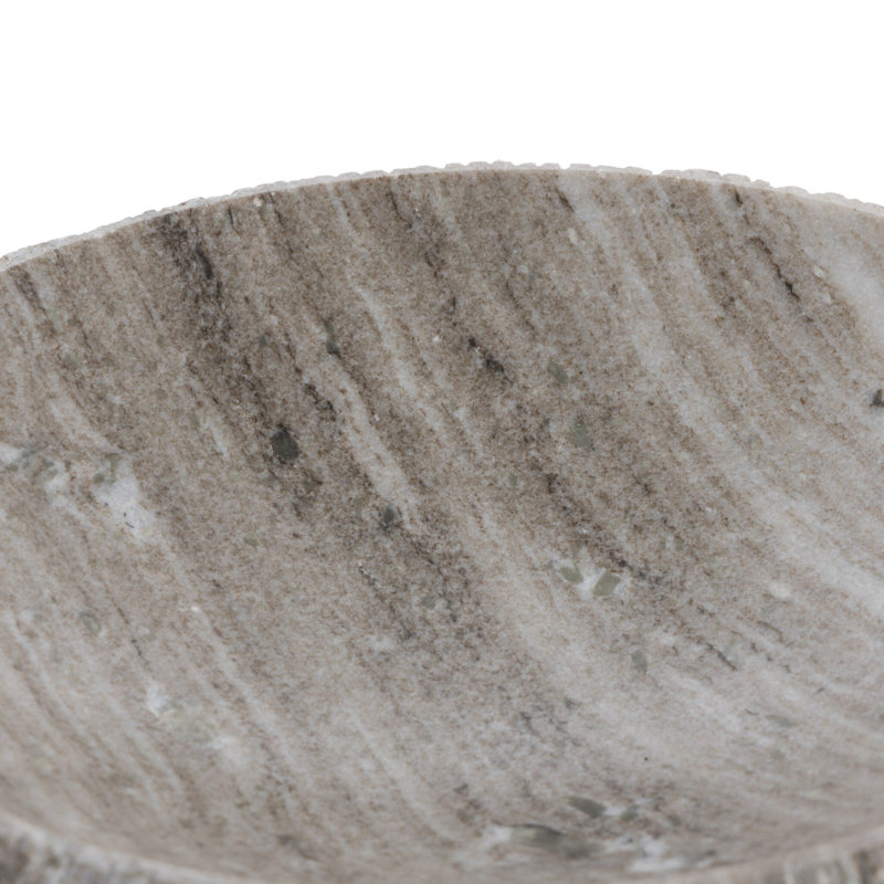 Montero Bowl, Antique White Marble