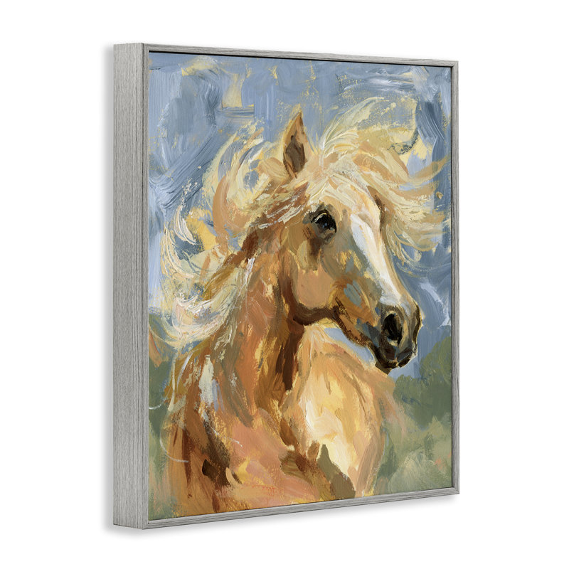  Cheval avec crinière égarée, estampe numérique de Victoria Barnes, H 30 po x l 24 po, Estampe numérique Farmhouse