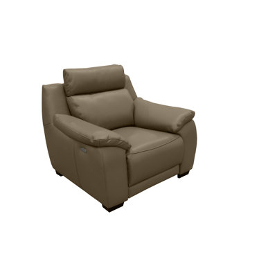 Liekele Upholstered Top Grain Leather Armchair