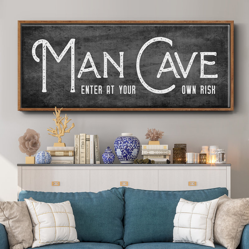 Man Cave- Framed Canvas