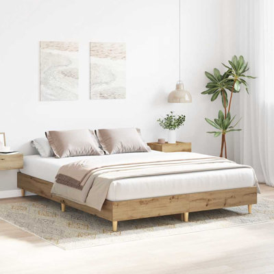 Bed Frame No Mattress Engineered Wood