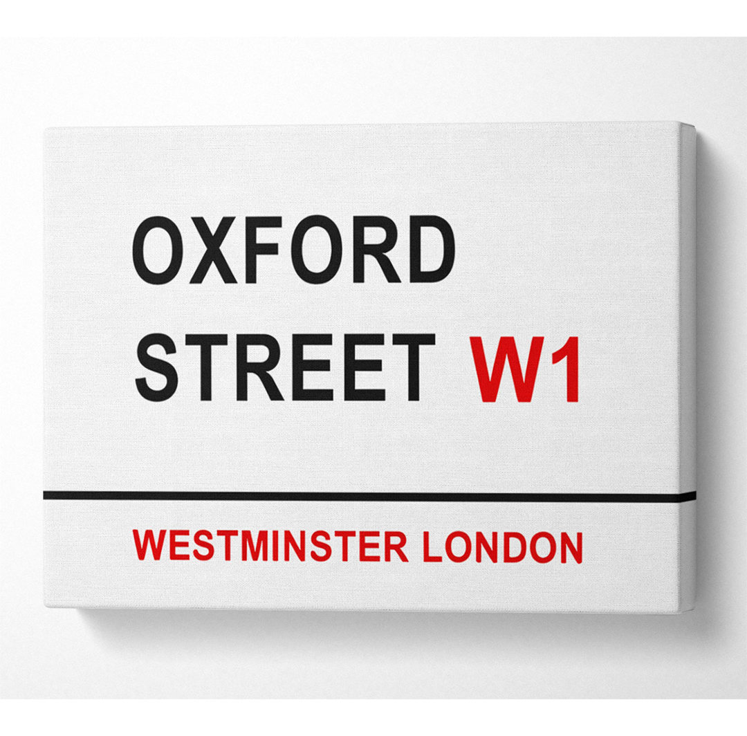 Oxford Street Signs - Wrapped Canvas Typography