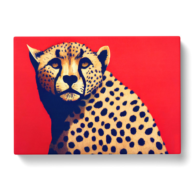 Elegant Cheetah - Wrapped Canvas Print, 35cm H x 50cm W x 3cm D