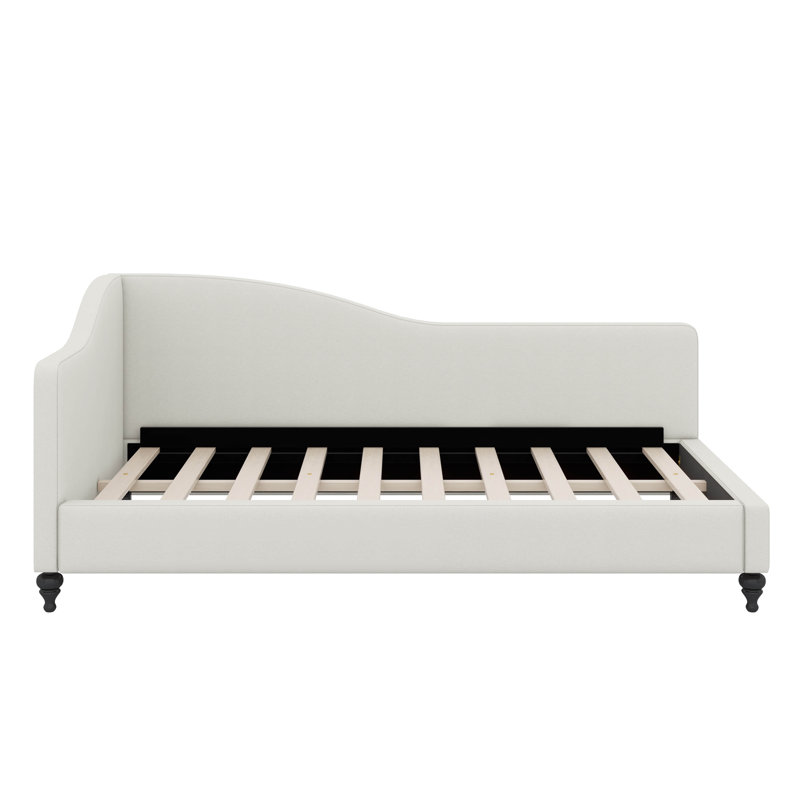 L-Shaped Linen Daybed, Beige, Twin