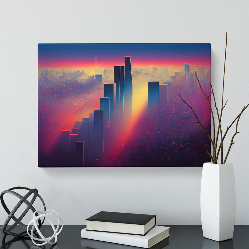 Soulful City Skyline Architecture - Wrapped Canvas, 50cm H x 76cm W x 3cm D