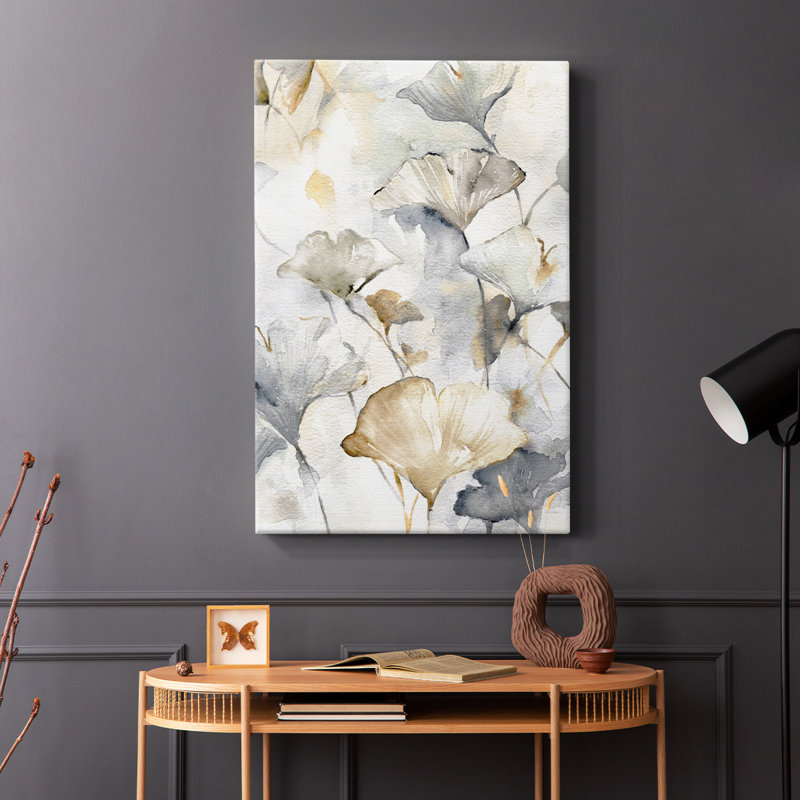 Gracieusement Ginkgo II - Cavas enveloppés de galerie, H 27 po x l 18 po
