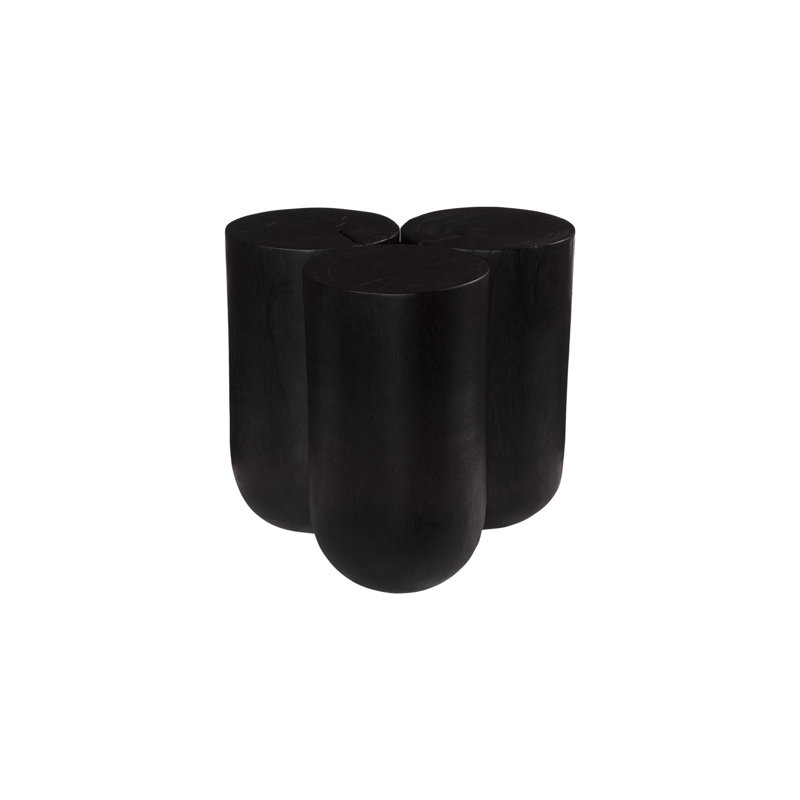 Triflora Side Table, Black, Small, 16" H x 18" W x 18" D