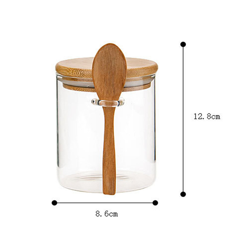 Kitchen Canisters Set Airtight Glass Jars with Bamboo Lids