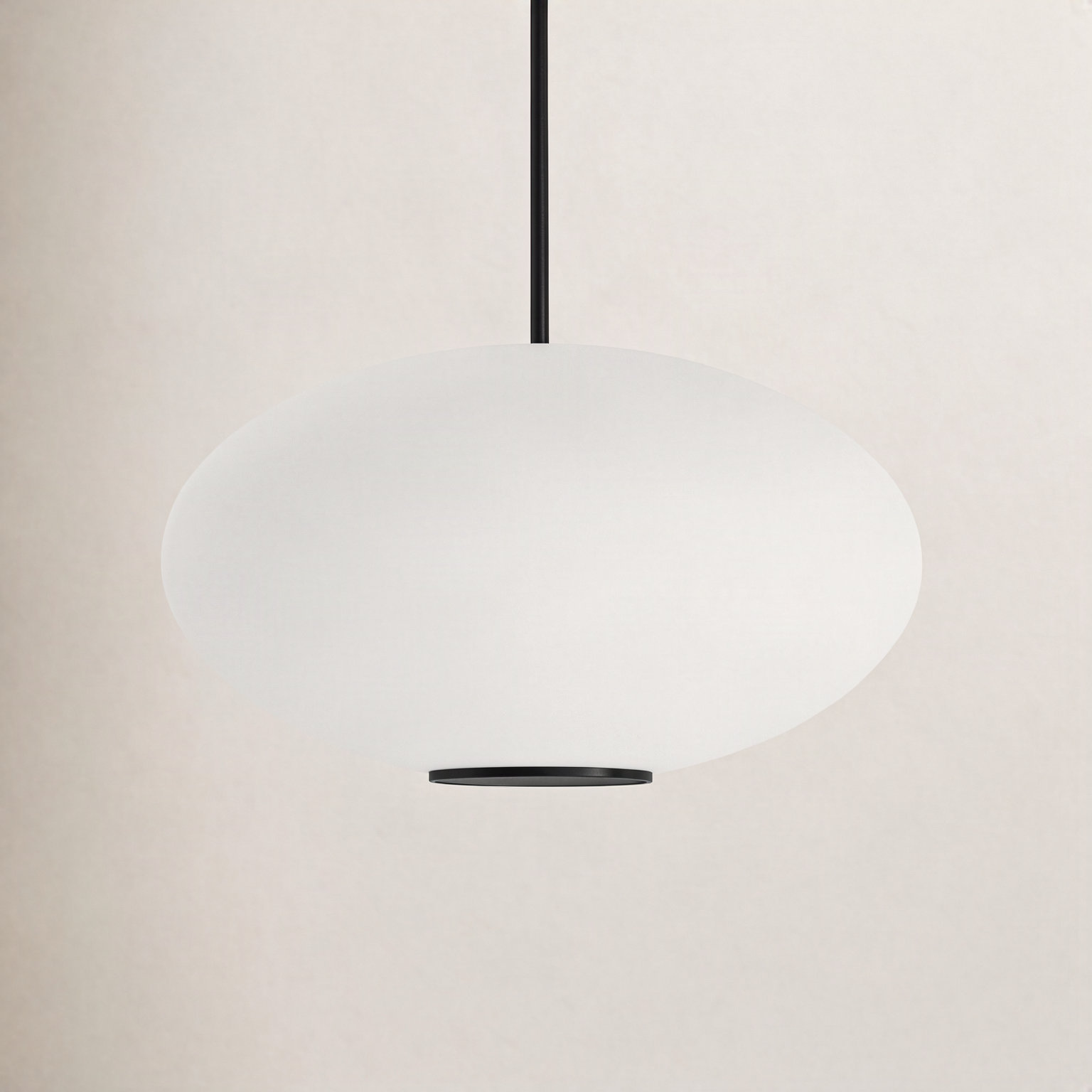 Illusion Dimmable Single Light Pendant, Black, 3500K