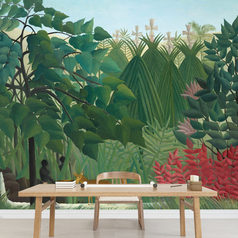 La grande chute d'eau par Henri Rousseau, L 66 po x l 96 po