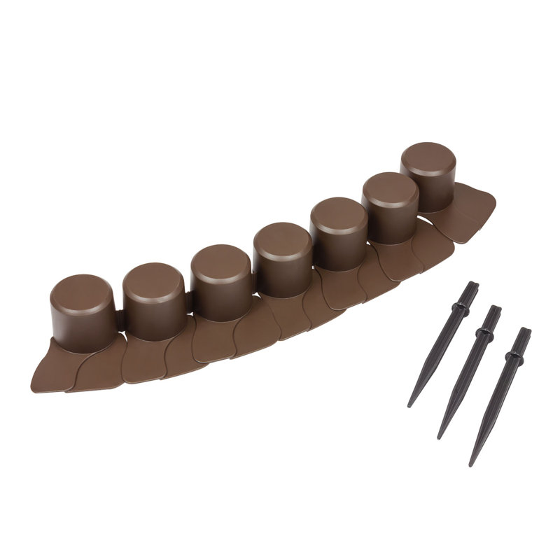 Pettit 58.928cm H x 12.7cm W Plastic Lawn Edging, Brown