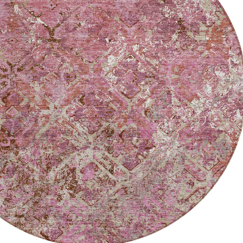 Tapis d'intérieur rond lavable 8 pi