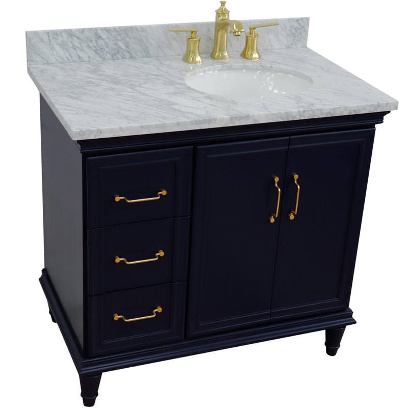 Ensemble de meuble-lavabo simple 37 po LeRay, Bleu